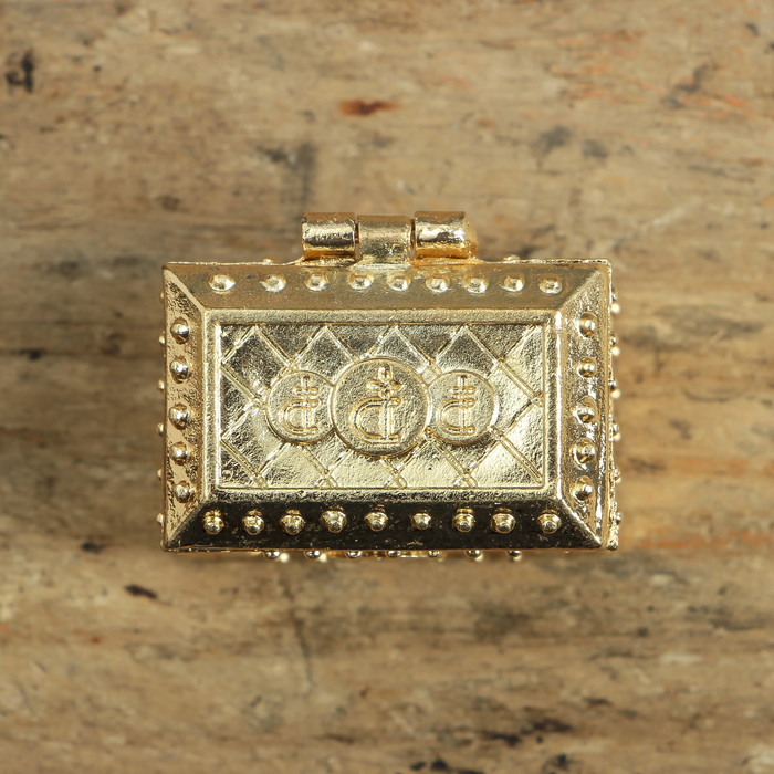 Денежный сундук с птицей счастья, 3,5 х 2,7 см