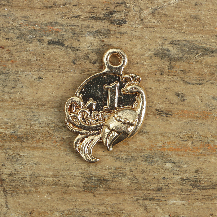 Денежный сундук с птицей счастья, 3,5 х 2,7 см