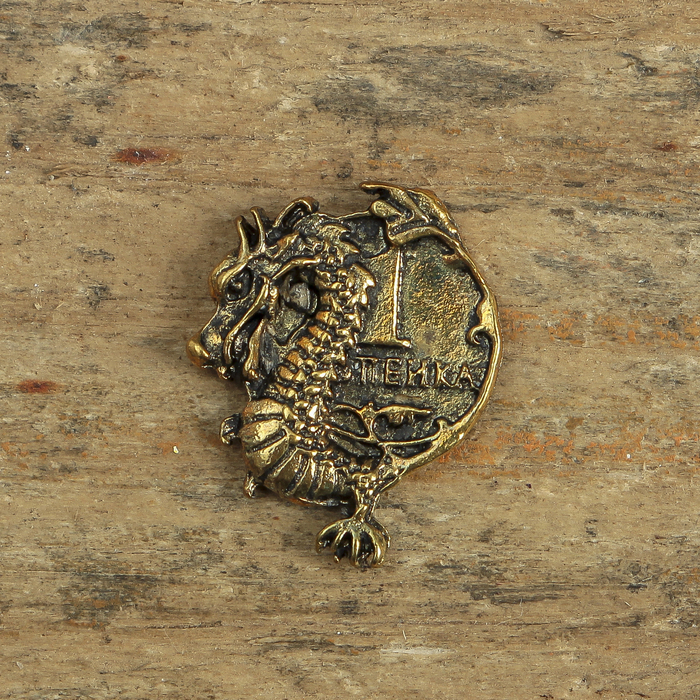 Денежный сундук с драконом прибыли, 3,5 х 2,7 см