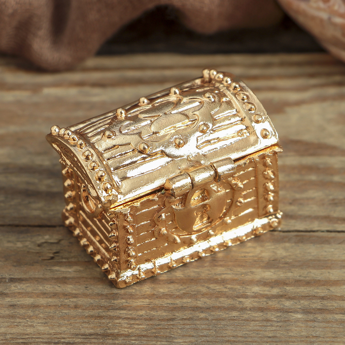 Сундук счастья с подковой на удачу, 3,6 х 2,6 см