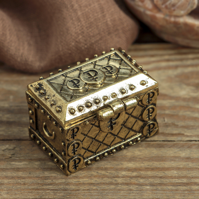 Денежный сундук с драконом богатства, 3,6 х 2,6 см