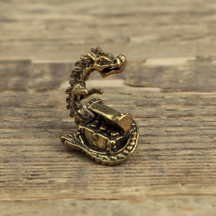 Денежный сундук с драконом богатства, 3,6 х 2,6 см