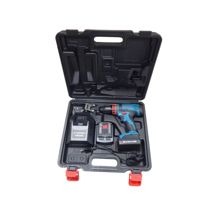 Шуруповерт Forsage CDA14.4V-Li-ion, аккумуляторный, 14.4 В, 1350 об/мин, БЗП 10мм, 2х1.5 Ач 394920