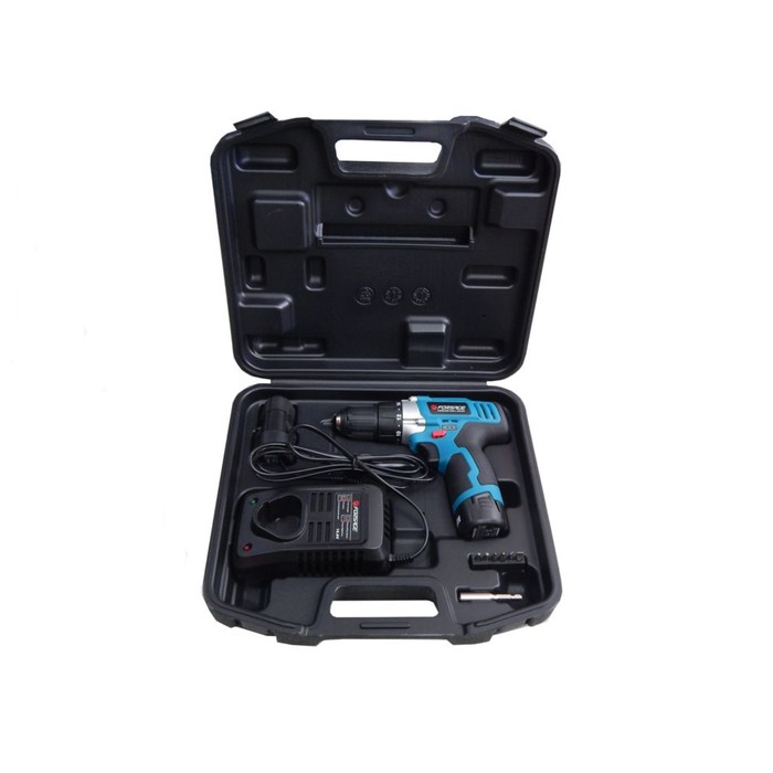 Шуруповерт Forsage CDH10.8V-LI, аккумуляторный, 10.8 В, 2х1.5 Ач, 22Нм, БЗП 0.8-10 мм, кейс 394921