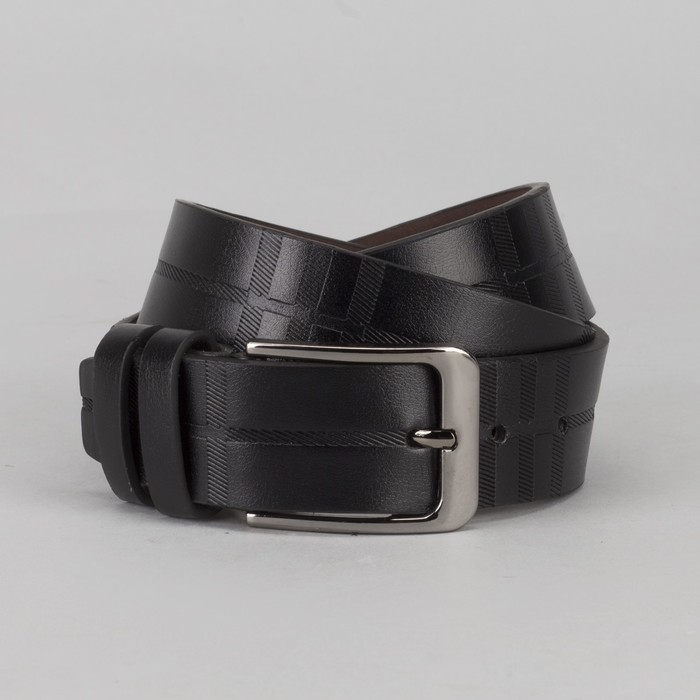 Ремень мужской, пряжка металл, цвет чёрный