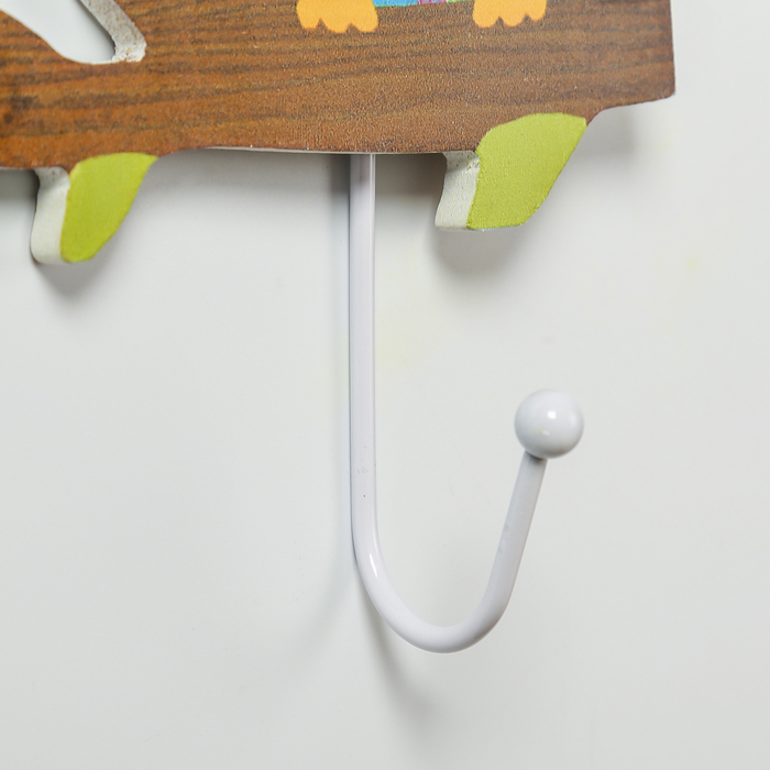 Крючок декоративный дерево "Совушка в ярких цветах" МИКС 18х12,2х4,2 см