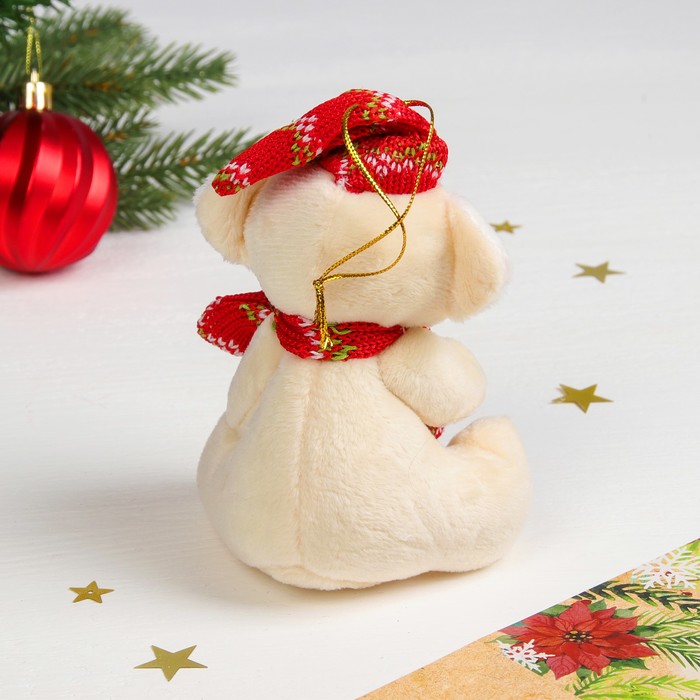 Мягкая игрушка-подвеска "Хрюша в шапочке и шарфе" цвета МИКС