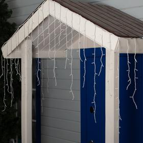 

Гирлянда "Бахрома" 3 х 0.9 м , IP44, УМС, белая нить, 232 LED, свечение зелёное, 220 В