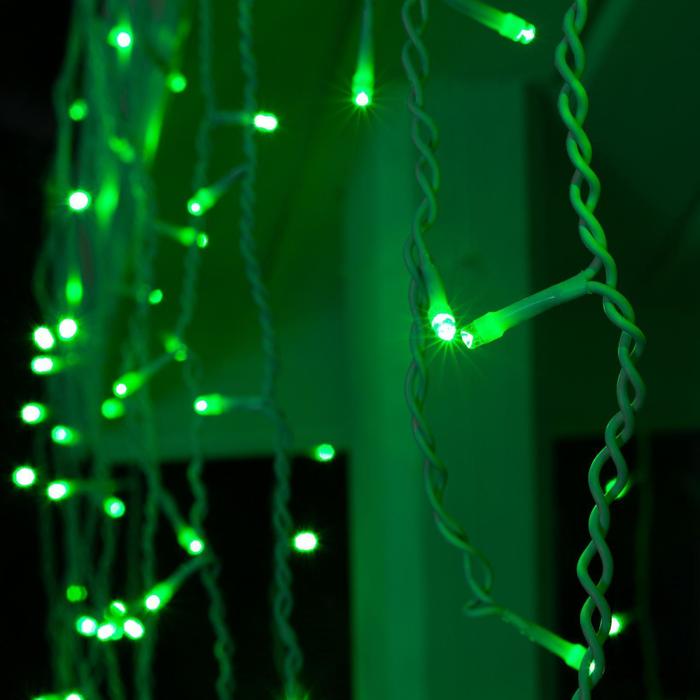 БАХРОМА уличная, УМС, Ш:3м, В:0.9м, Н.Б. 3W LED-232-220V, ЗЕЛЕНЫЙ