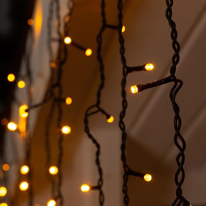 БАХРОМА уличная, УМС, Ш:3м, В:0.9м, Н.Т. 3W LED-232-220V, ЖЕЛТЫЙ