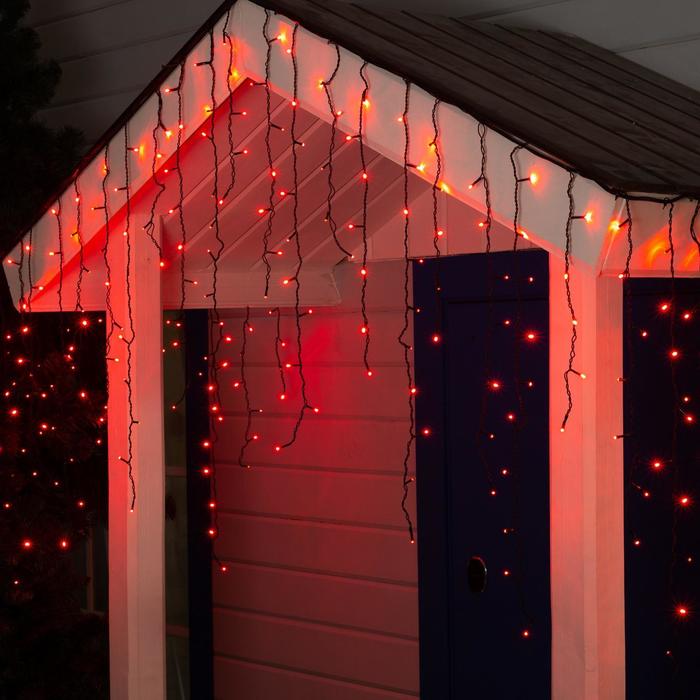 БАХРОМА уличная, УМС, Ш:3м, В:0.9м, Н.Т. 3W LED-232-220V, КРАСНЫЙ