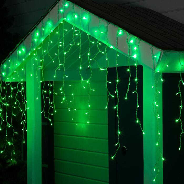 БАХРОМА уличная, УМС, Ш:3м, В:0.9м, Н.С. 3W LED-232-220V, ЗЕЛЕНЫЙ