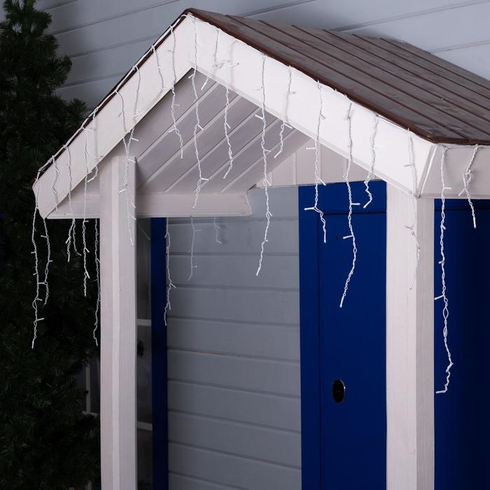 БАХРОМА уличная, Ш:4м, В:0.6м, Н.Б. LED-180-220V, 8 режимов, ЗЕЛЕНЫЙ