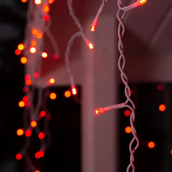 БАХРОМА уличная, Ш:4м, В:0.6м, Н.Б. LED-180-220V, 8 режимов, КРАСНЫЙ