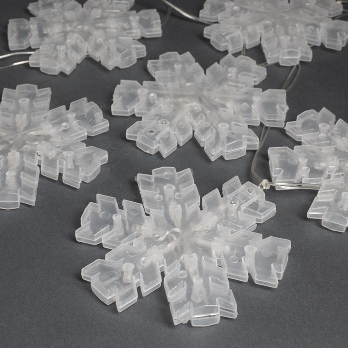 НИТЬ, 2 м, с насад. "Снежинка матовая", 12х12 см, Н.С. LED-36-220V, МУЛЬТИ (RG/RB)