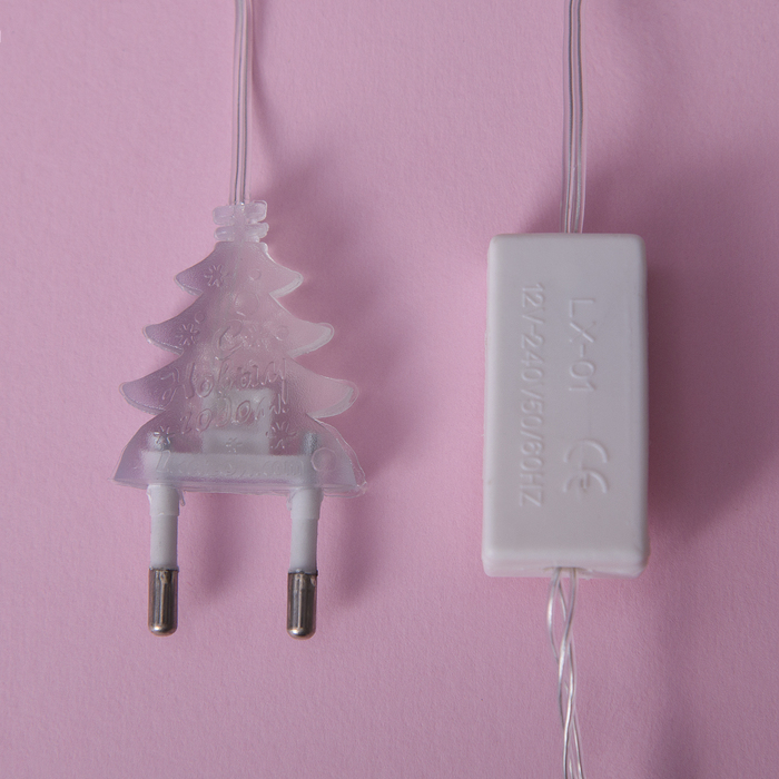 НИТЬ, 2 м, с насад. "Снежинка матовая", 12х12 см, Н.С. LED-36-220V, БЕЛЫЙ