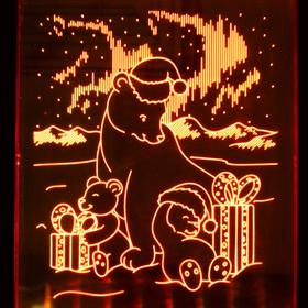 

Рамка светящаяся "Мишки", 13.5х17 см, USB, 5V , 10 LED, RGB