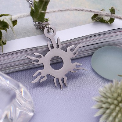 Кулон ассорти "Стальной" солнце, цвет серебро, 45 см