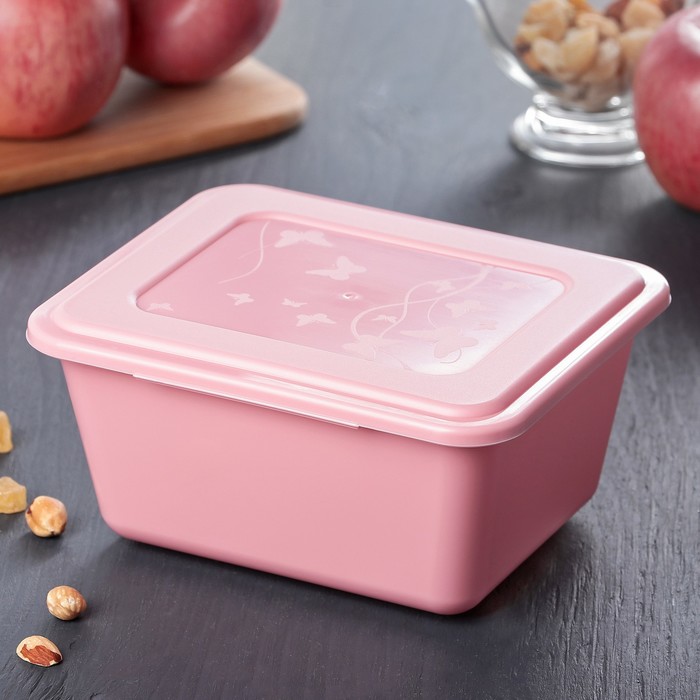 Контейнер "Deco" 1,2 л (нежно-розовый)