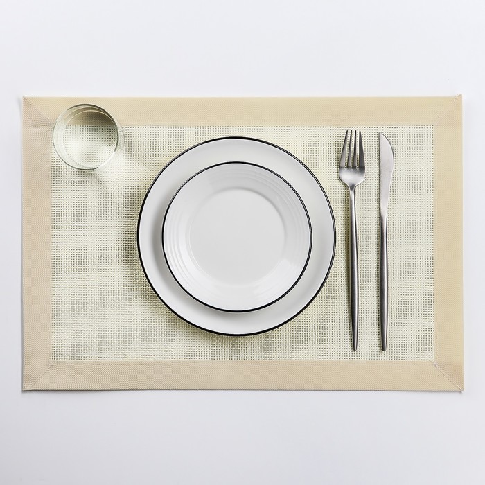 Салфетка кухонная "Простота" 45х30 см, молочный