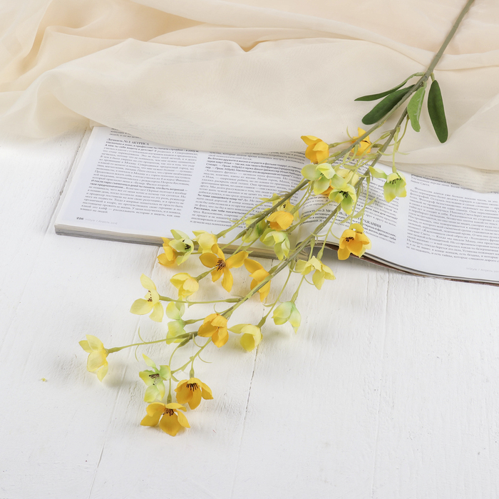 Цветы искусственные "Калужница" 2,5*90 см, жёлтый