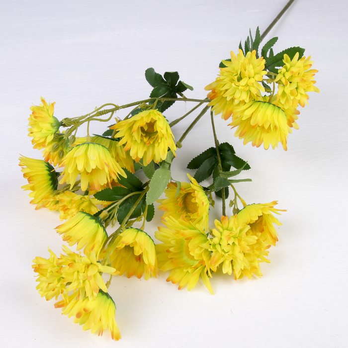 Цветы искусственные "Ромашка с серединкой" 6*79 см, жёлтый