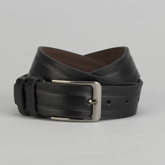 Ремень мужской, пряжка металл, цвет чёрный