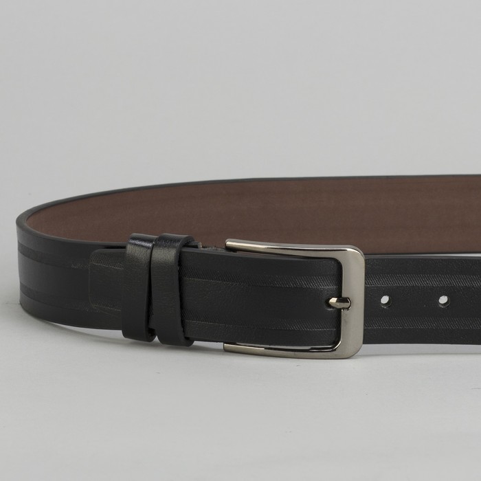 Ремень мужской, пряжка металл, цвет чёрный