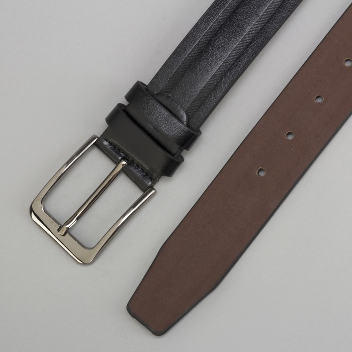 Ремень мужской, пряжка металл, цвет чёрный