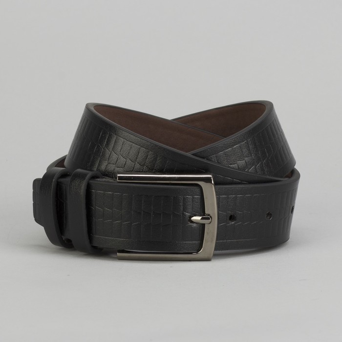 Ремень мужской, пряжка металл, цвет чёрный