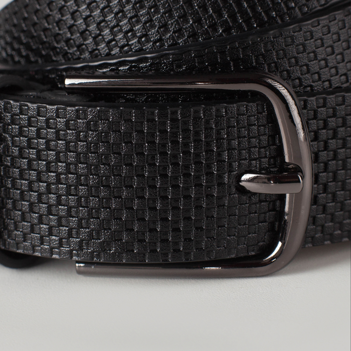 Ремень детский, пряжка тёмный металл, цвет чёрный