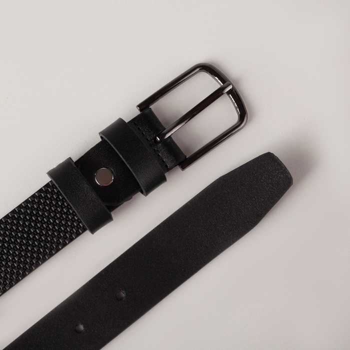 Ремень детский, пряжка тёмный металл, цвет чёрный