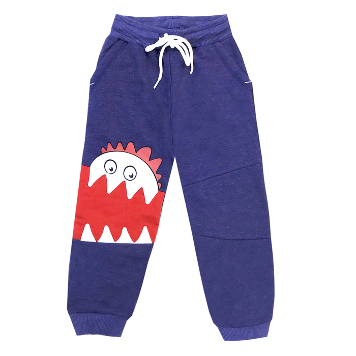 Брюки для мальчика А.1023, т.синий (эф. меланжа), рост 128 (64)