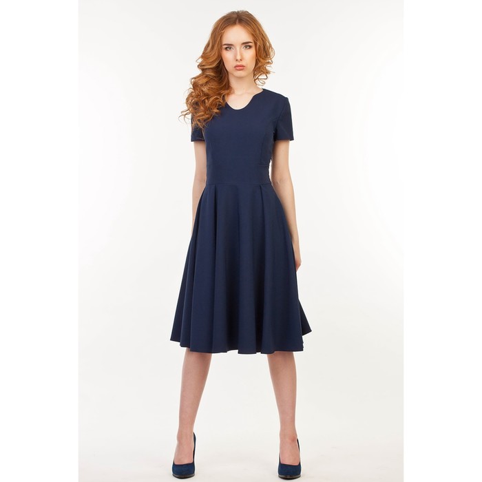 Платье женское, размер 46, цвет синий