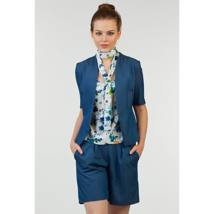 Жакет женский, размер 48, цвет синий