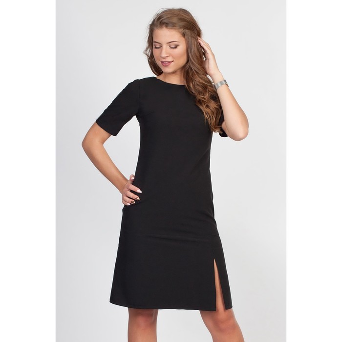 Платье женское, размер 50, цвет чёрный