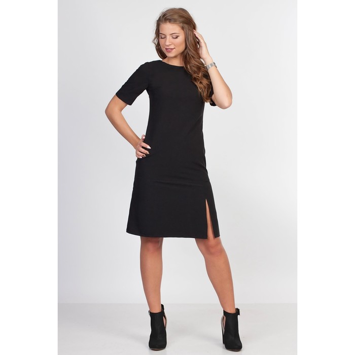 Платье женское, размер 50, цвет чёрный