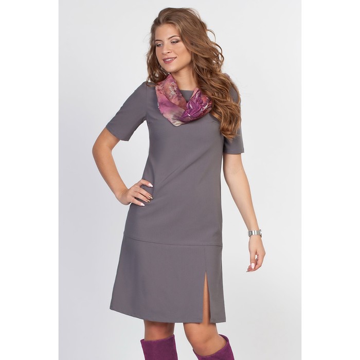 Платье женское, размер 46, цвет серый