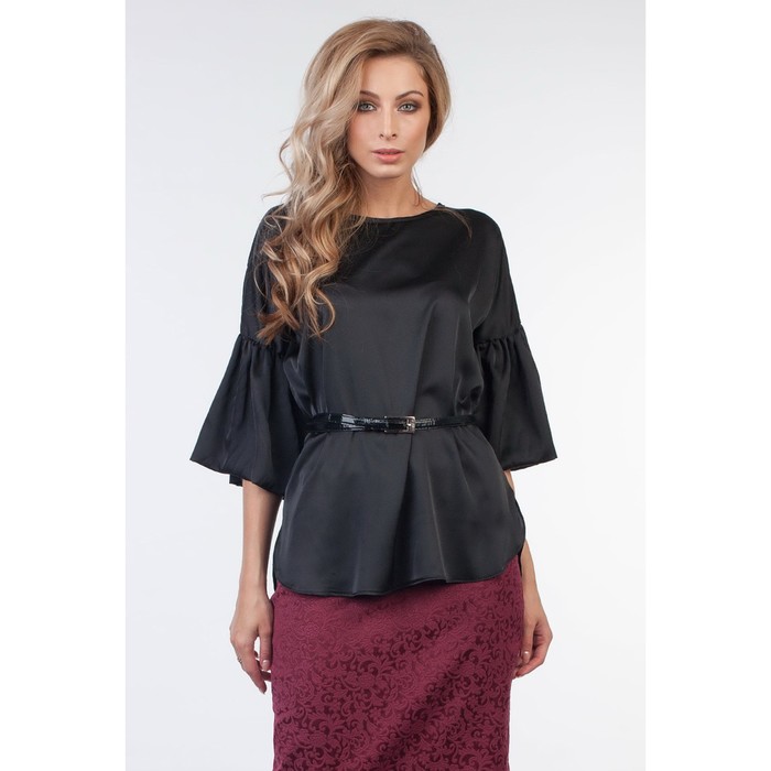 Блузка женская, размер 44, цвет чёрный