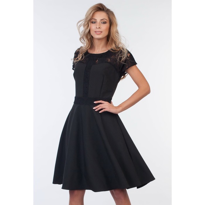 Платье женское, размер 48, цвет чёрный