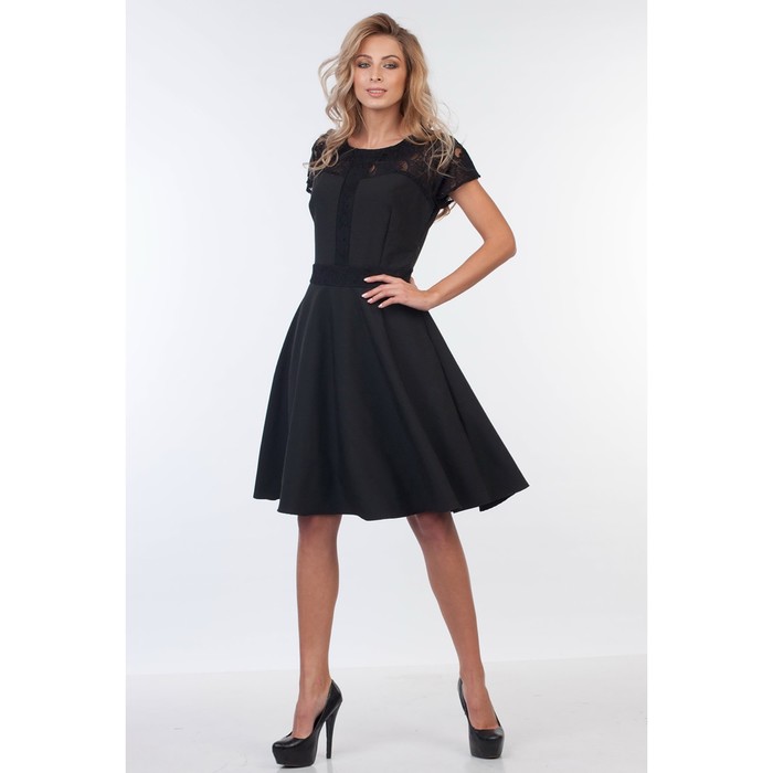 Платье женское, размер 48, цвет чёрный