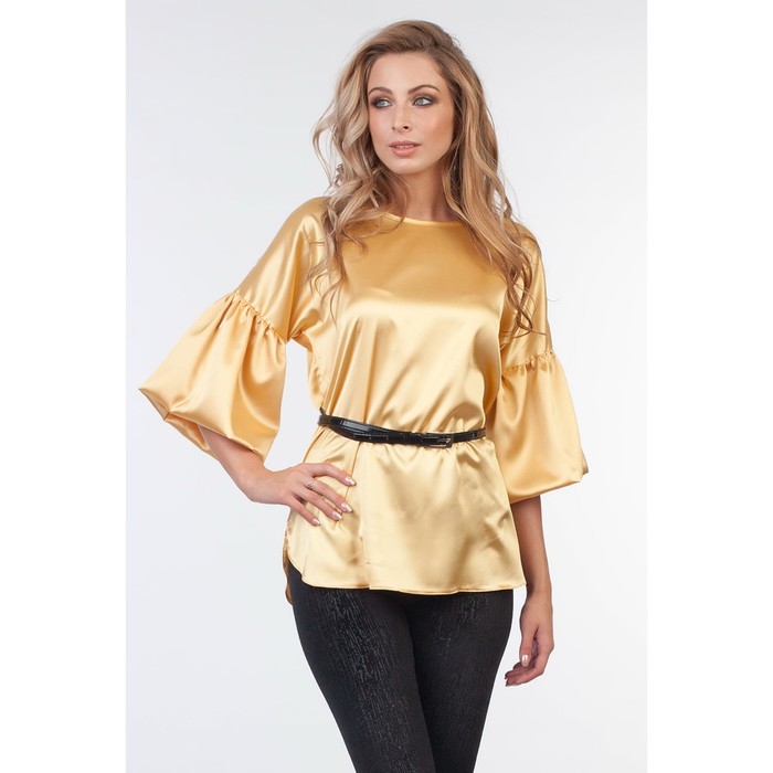 Блузка женская, размер 46, цвет жёлтый