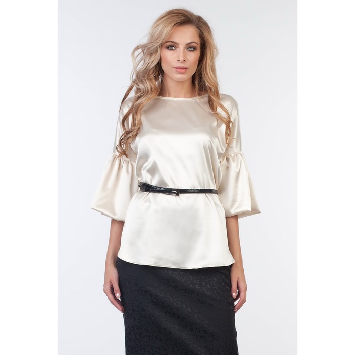 Блузка женская, размер 50, цвет сливочный