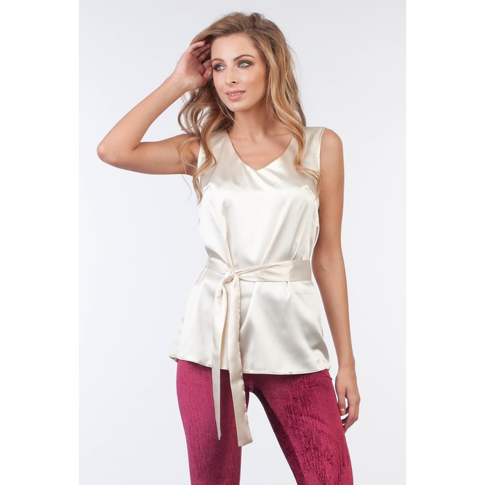 Блузка женская, размер 46, цвет сливочный