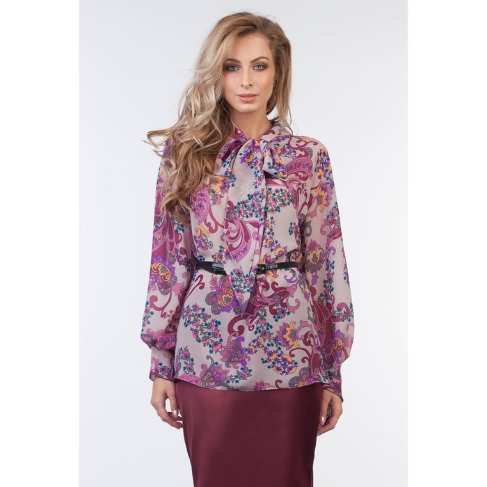 Блузка женская, размер 44, цвет сиреневый