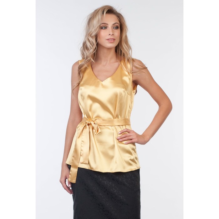 Блузка женская, размер 50, цвет жёлтый