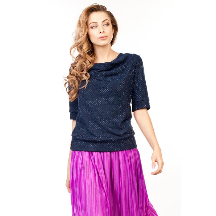 Блузка женская, размер 46, цвет синий