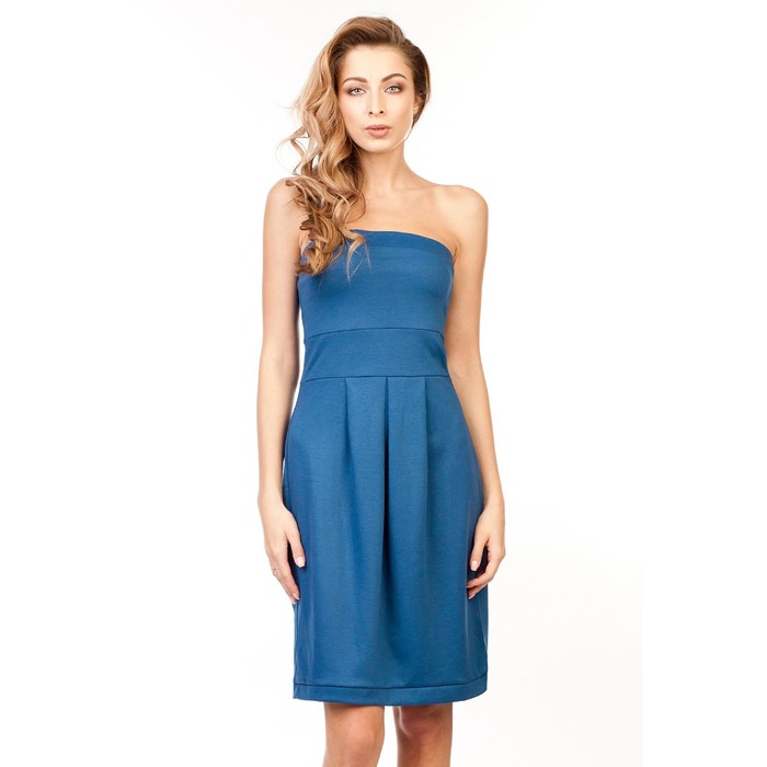 Платье женское, размер 46, цвет синий