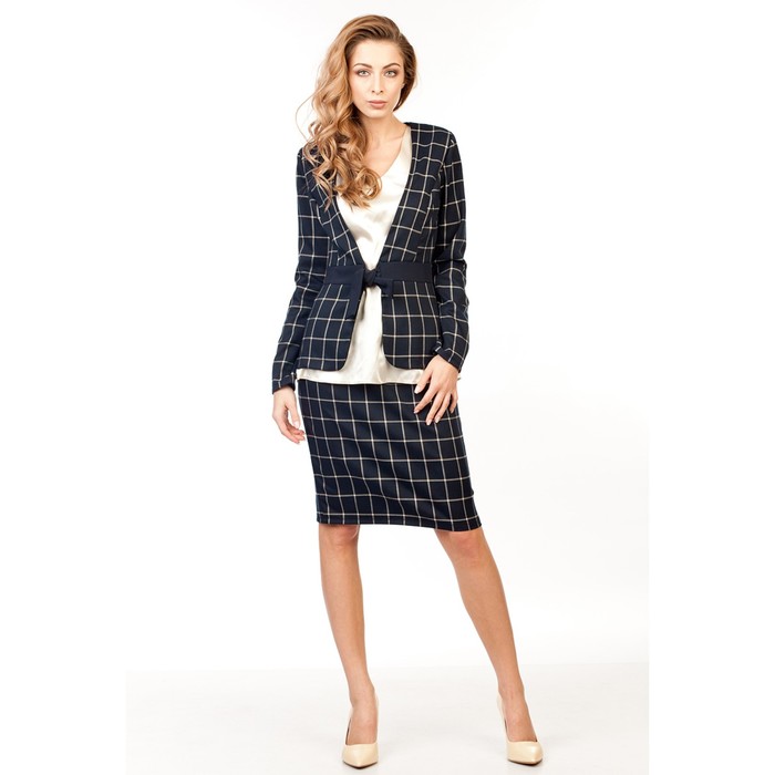 Юбка женская, размер 44, принт клетка