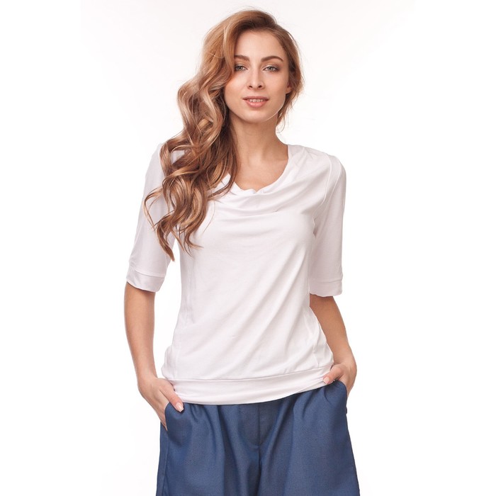 Блузка женская, размер 44, цвет белый